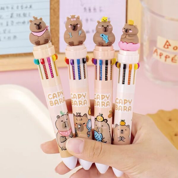 Caneta 10 Cores CAPIVARA Cute - UND