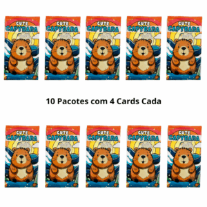 Card Surpresa para Colorir CAPIVARA 4 Und - 10 PACOTES