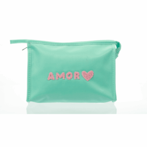Necessaire Dia a Dia Turquesa AMOR 23x16x7cm - FLORIE - UND