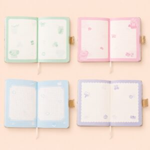 Caderno LUXO c/ Fechamento Ursinhos 10,3x13,7cm - IMPORTADO - UND