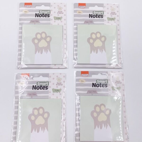 Bloco Smart Notes 76x76mm Pets BRW - KIT 4 UND