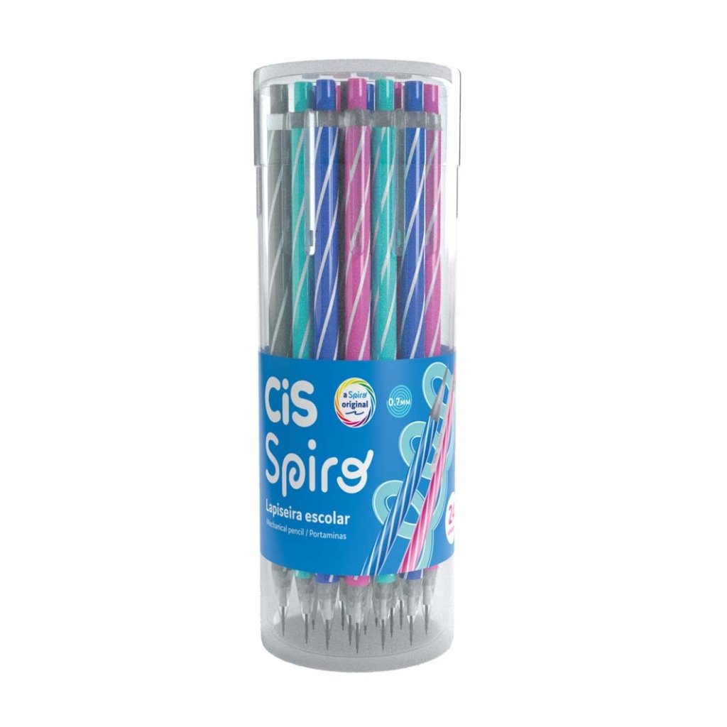 Lapiseira 0.7mm Cis Spiro Cores Sortidas - CIS - UND