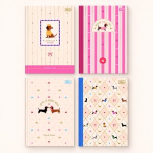 Caderno Brochura Capa Dura Universitário Brownie Dog 20x27,5cm 80 Fls - TILIBRA - UND