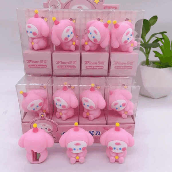 Apontador Emborrachado Cachorrinho Rosa