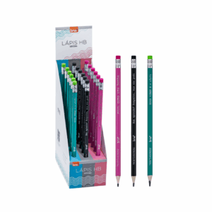 Lápis HB Triangular Estampado Sátira - BRW - DISPLAY 18 UND