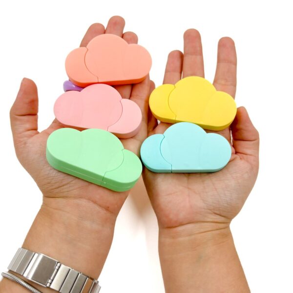 Marca Texto Nuvem Kit 5 Cores