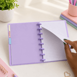 Caderno de Disco Clean LILÁS A5 80 Fls /8 Discos 20x14cm - YINS PAPER - UND