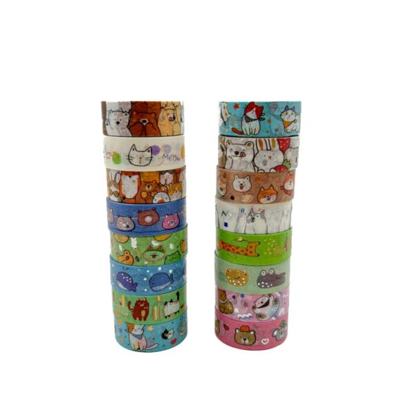 Washi tape bichinhos fofos - Cx 40 Und