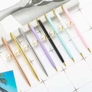 Caneta Luxo Metálica Pérola Unic - Kit 4 Und
