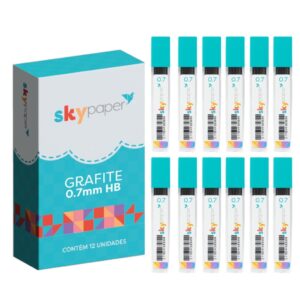 Grafite Hb 0.7mm c/12 Minas - SKYPAPER - CX 12 TUBOS