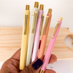 Caneta Especial Pastel Dourada - Und