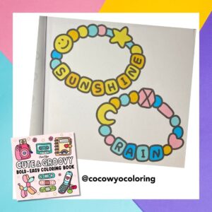 KIT Livro de Colorir Cute e Groovy Coco Wyo + 10 CANETAS TOUCH