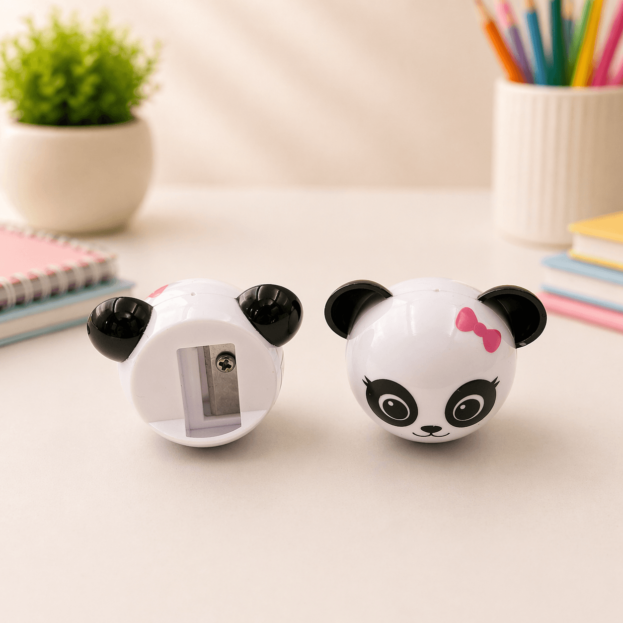 Apontador Coletor 1 Furo Pandinha - KAZ - POTE 12 UND