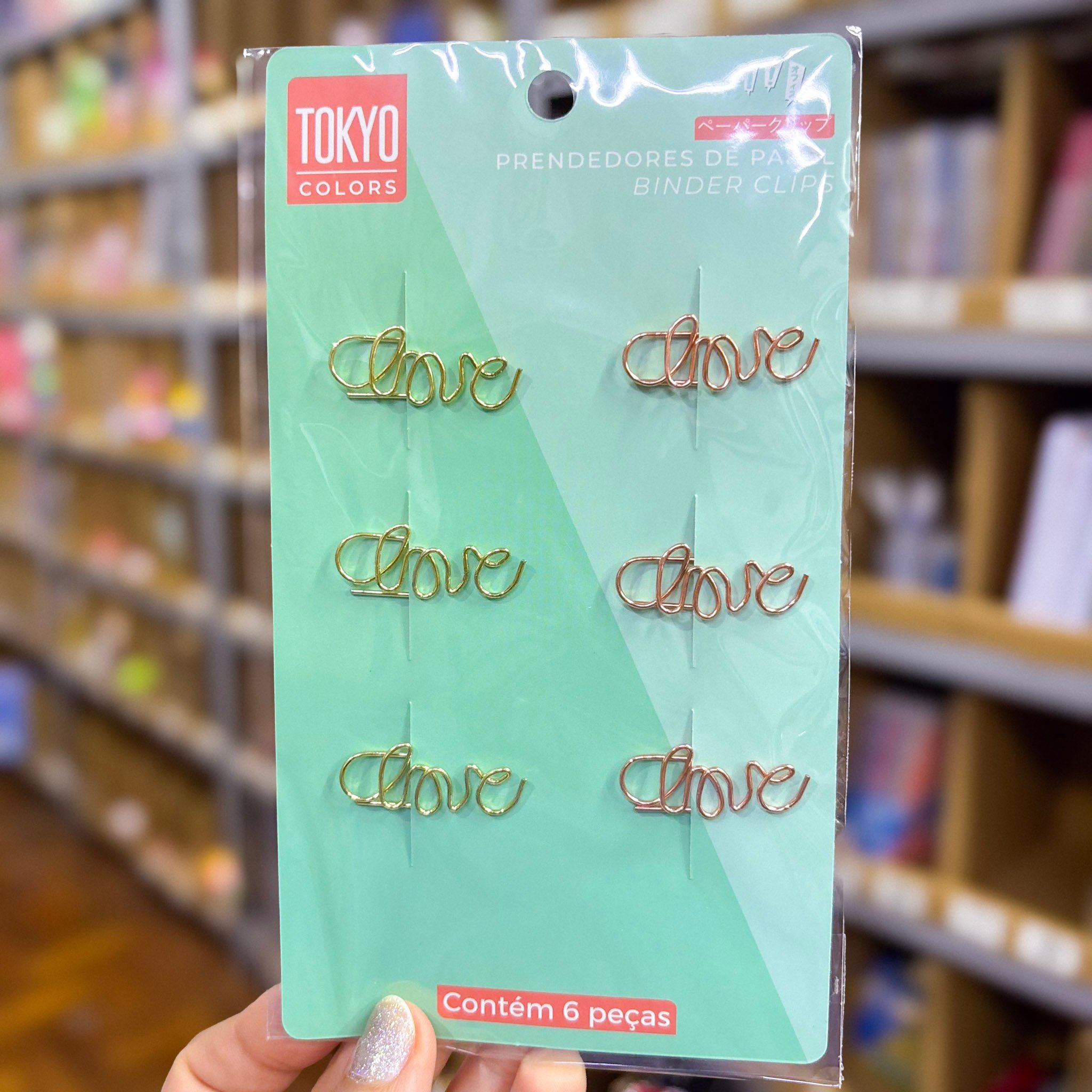 Cartela  Clip Metálico Fofuras 6 Peças - TOKYO DESIGN - UND