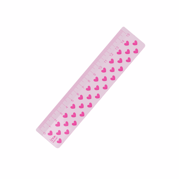 Régua Love Pink 15 cm Molin
