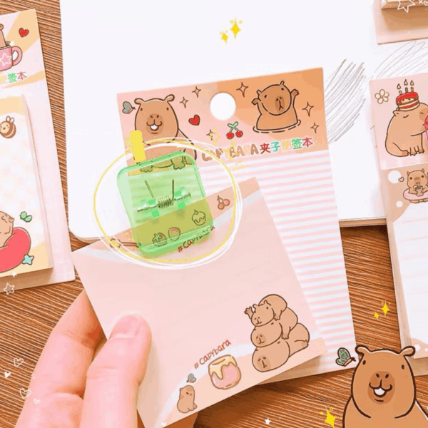Bloco de Notas Capivara c/ Prendedor Cristal - UND