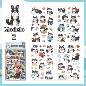 Pacote c/ 4 Cartelas Adesivo Cachorrinho Cute - IMPORTADO - UND