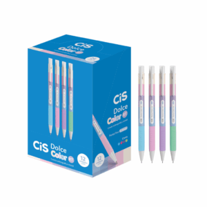 Caneta Esferográfica CIS Dolce Color Retrátil - CIS - CX 24 UND