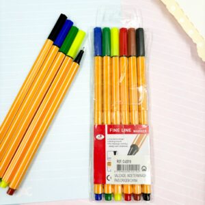 Caneta Fine Liner Marker 6 Cores