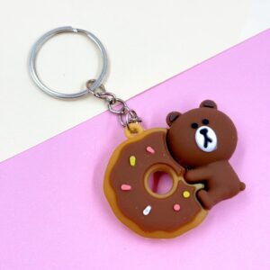 Chaveiro Fofo Bichinhos Donuts - Pacote 4 Und