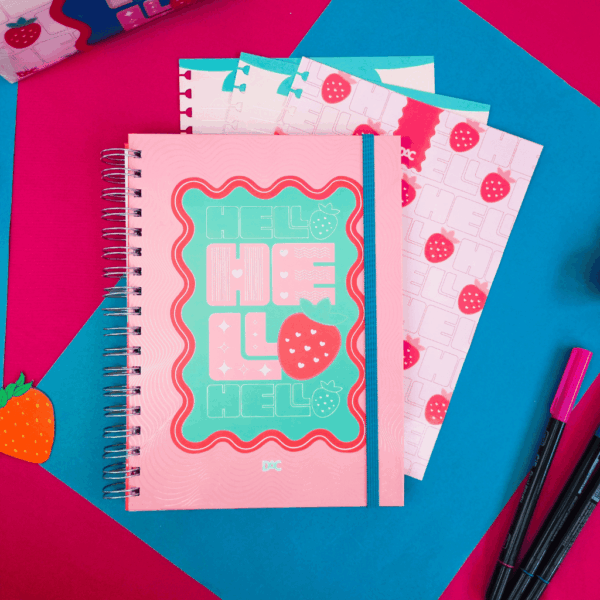 Refil Caderno Smart Colegial Hello Morango DAC