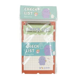 Mini Prancheta Dinossauros Fofos c/ Bloco Checklist