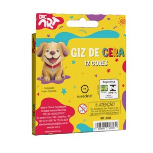 Giz de Cera Fino 12 Cores - DAC ART - BLISTER