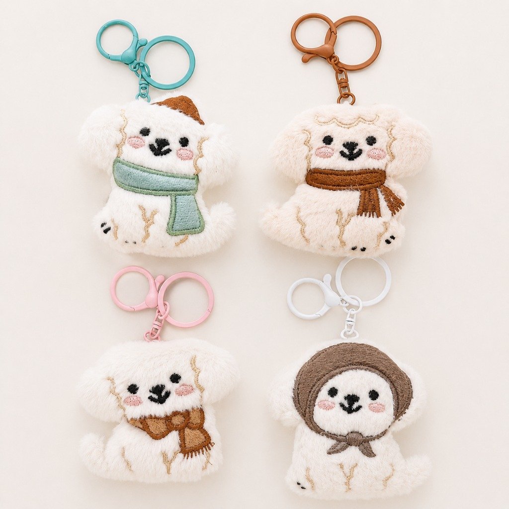 Chaveiro Tendência Charm Pelúcia Cachorrinho Model - IMPORTADO - UND