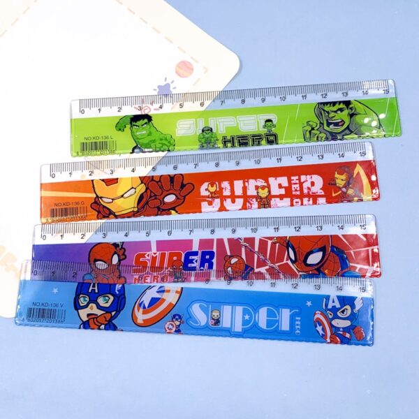 Régua 15 cm Super Heróis - Kit 4 Und