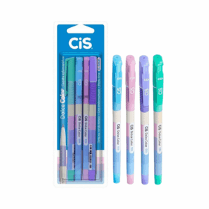 Caneta Esferográfica Dolce Color 4 Und - CIS - BLISTER