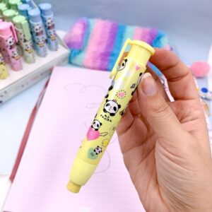 Borracha Fofa Retrátil Panda - 4 Und
