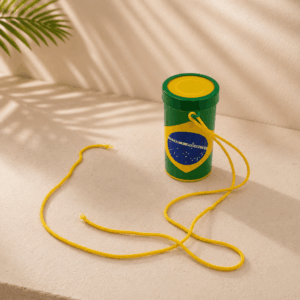 Corneta de Assoprar C/ Cordão Brasil Copa do Mundo - IMPORTADO-  UND