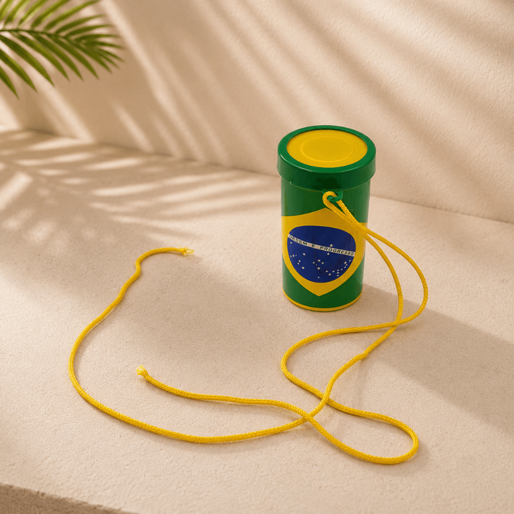 Corneta de Assoprar C/ Cordão Brasil Copa do Mundo - IMPORTADO-  UND