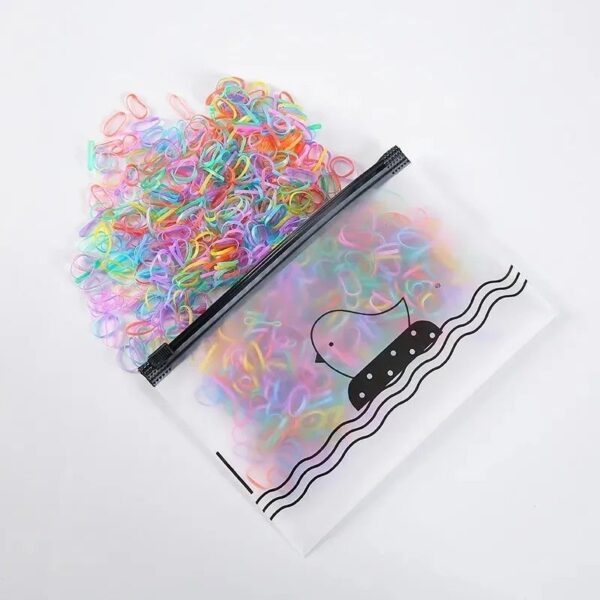Elástico Cabelo Estojo c/ 500 Und - Kit 4 Estojos