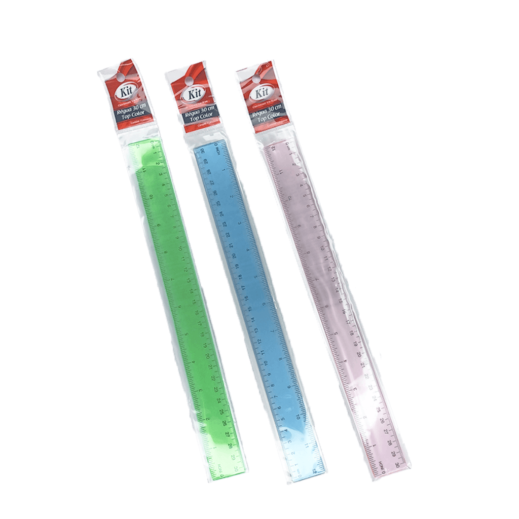 Régua Color 30 cm - KIT OFICIAL - CX 12 UND