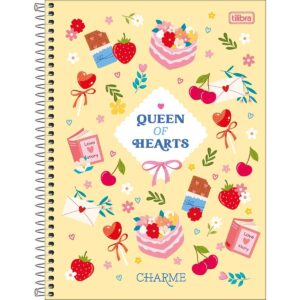 Caderno Universitário Espiral Flores CHARME 1 M 80 Fls - TILIBRA - UND