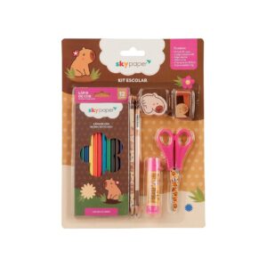 Kitão Escolar 7 Peças Capivara- SKYPAPER - BLISTER