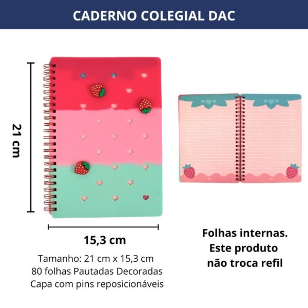 Caderno Hello Moranguinho com stickers DAC
