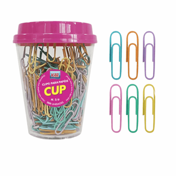 Clip Colorido 2/0 KAZ - COPO 250 UND