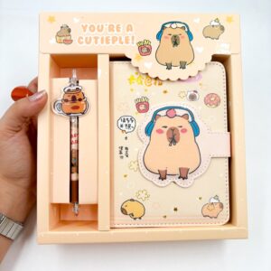 Kit Presenteável Caderno Luxo + Caneta Capivara