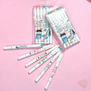 Marca Texto 2 Pontas Perfumado Cats e Dogs 6 Cores - IMPORTADO - BLISTER