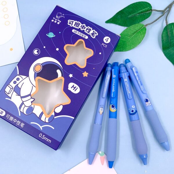 Caneta Esferográfica Apagável Premium Astronauta - Cx 4 Und