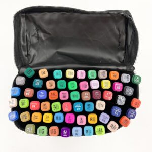Caneta TOUCH Marcador Ponta Dupla PARA COLORIR - MALETA 60 CORES