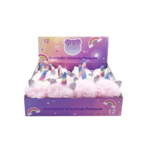 Apontador Unicórnio POMPOM - FOFY - DISPLAY 12 UND