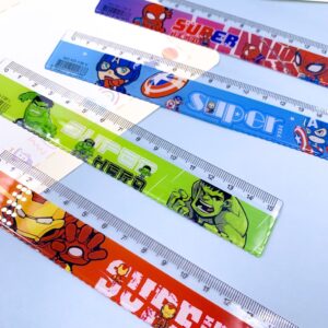 Régua 15 cm Super Heróis - Kit 4 Und
