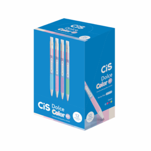 Caneta Esferográfica CIS Dolce Color Retrátil - CIS - CX 24 UND