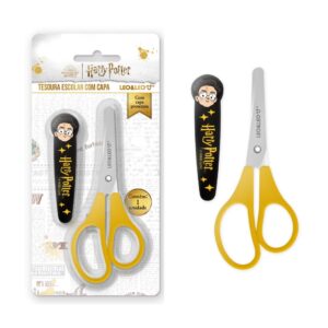 Tesoura Escolar Estampada c/ capa Harry Potter LEO E LEO - BLISTER