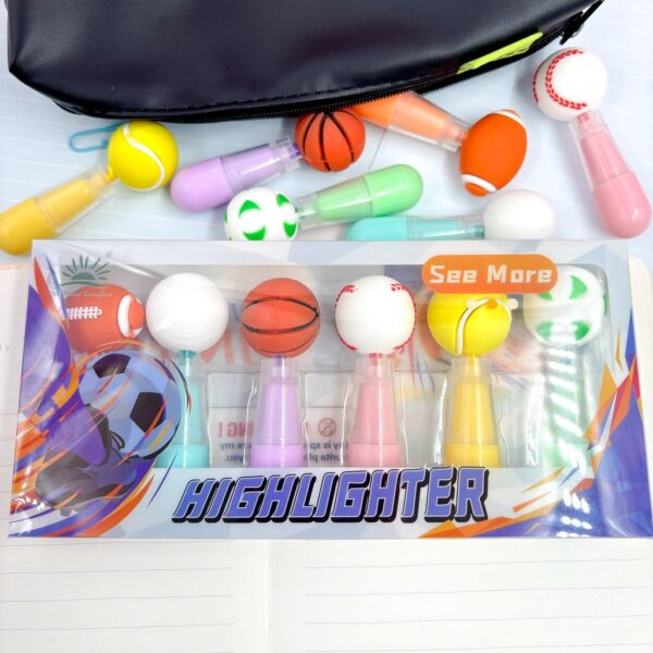 Marca Texto Fofo Bolinhas Designer - Kit 6 Und