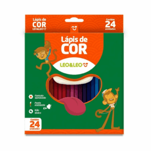 Lápis de Cor 24 Cores Sextavado Flex - LEO E LEO - BLISTER