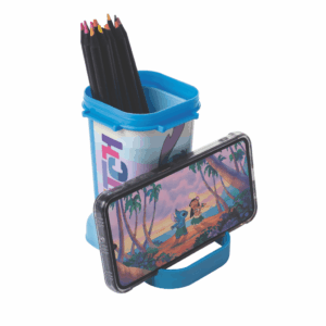Organizador Retrátil C/ Suporte Celular STITCH PLASÚTIL - UND